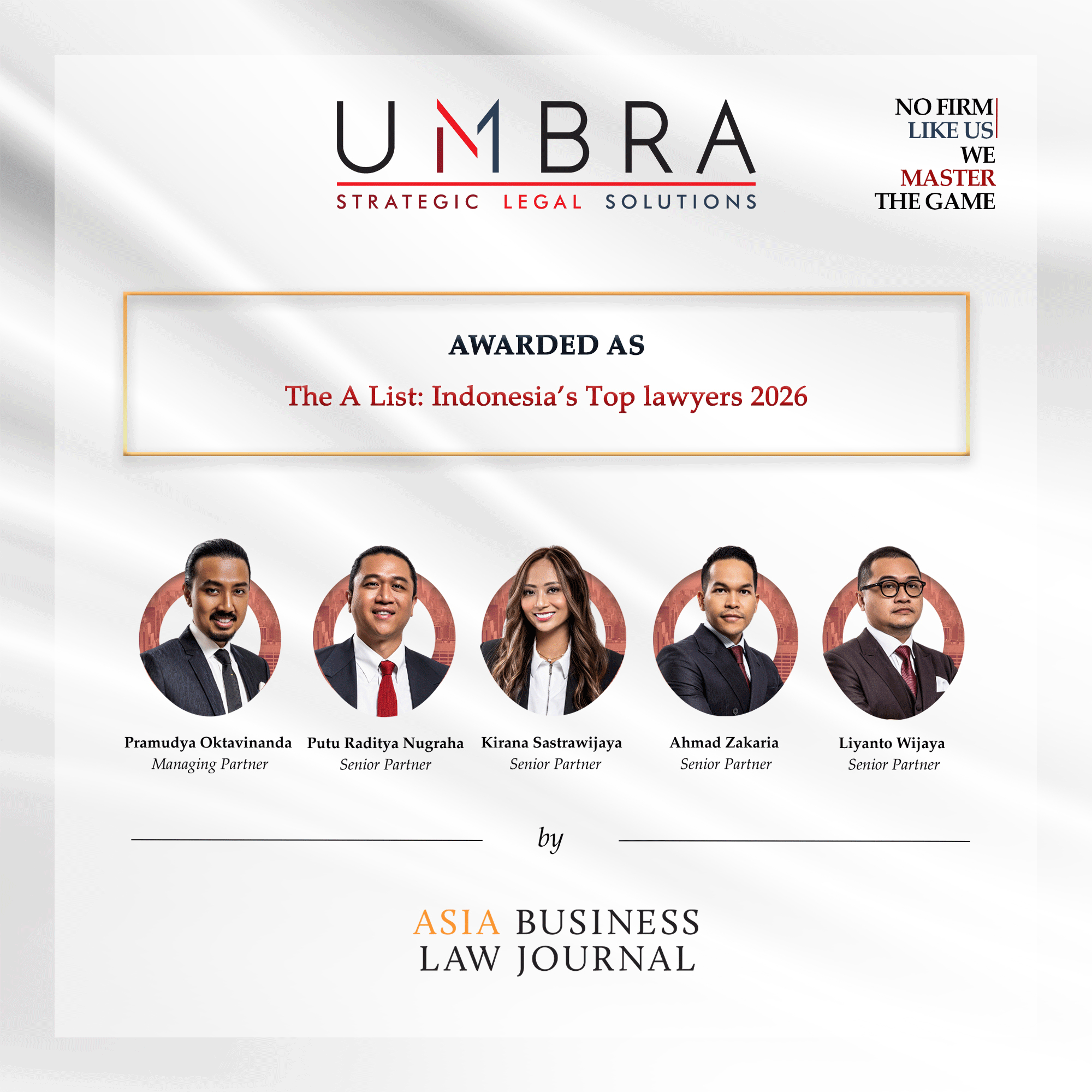 Asia Business Law Journal’s The A List: Indonesia’s Top Lawyers 2026
